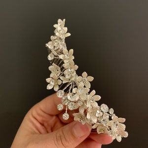 Floral and Crystal Bridal Hair Comb